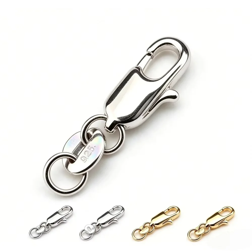Lobster Clasp Silver - 20 ชิ้น ตัวล็อคก้ามปูทองแดงชุบเงินแบบพื้นฐาน ใช้ได้ทั่วไป สำหรับสร้อยข้อมือแบบโซ่ ขายส่ง