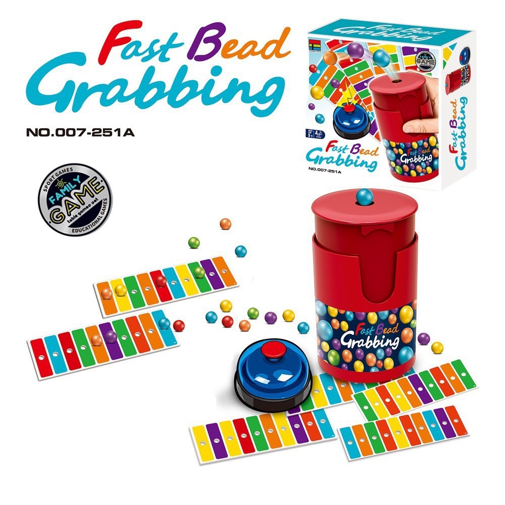 Jewelry Making Board - เกมกระดานจับลูกปัดเร็วสำหรับผู้เล่นสองคน พร้อมกระดิ่งสุดตื่นเต้น เกมวางแผนการจับคู่ที่สนุกสนาน เหมาะสำหรับการเล่นแบบโต้ตอบระหว่างเด็กและผู้ใหญ่