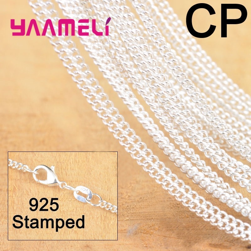 10PCS ขายร้อน 18 นิ้ว 925 เงิน - Lobster Clasp Silver บทวิจารณ์และราคา