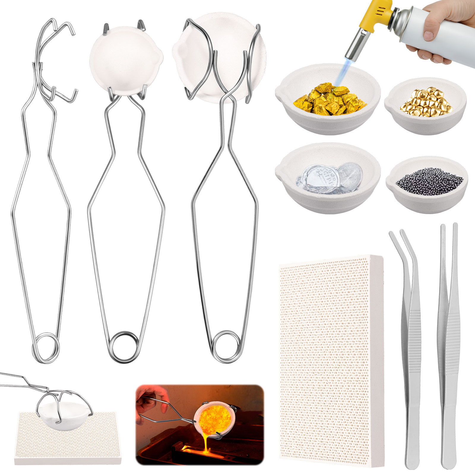 ชุดครูซิเบิลสำหรับหลอมโลหะบริส - Jewelry Making Torch บทวิจารณ์และราคา