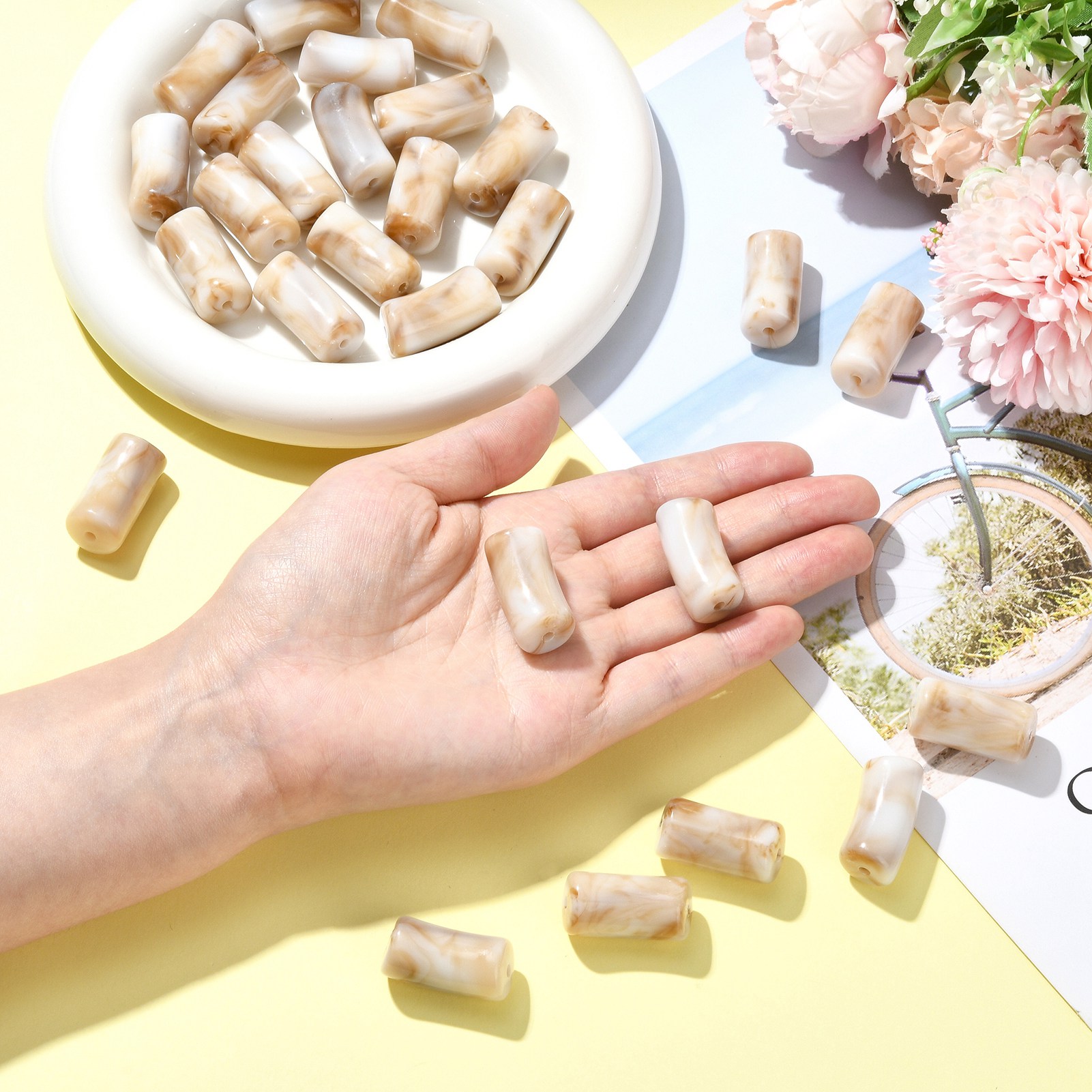 ลูกปัดอะคริลิกเลียนแบบอัญมณีทร - Jewelry Making Gemstones บทวิจารณ์และราคา