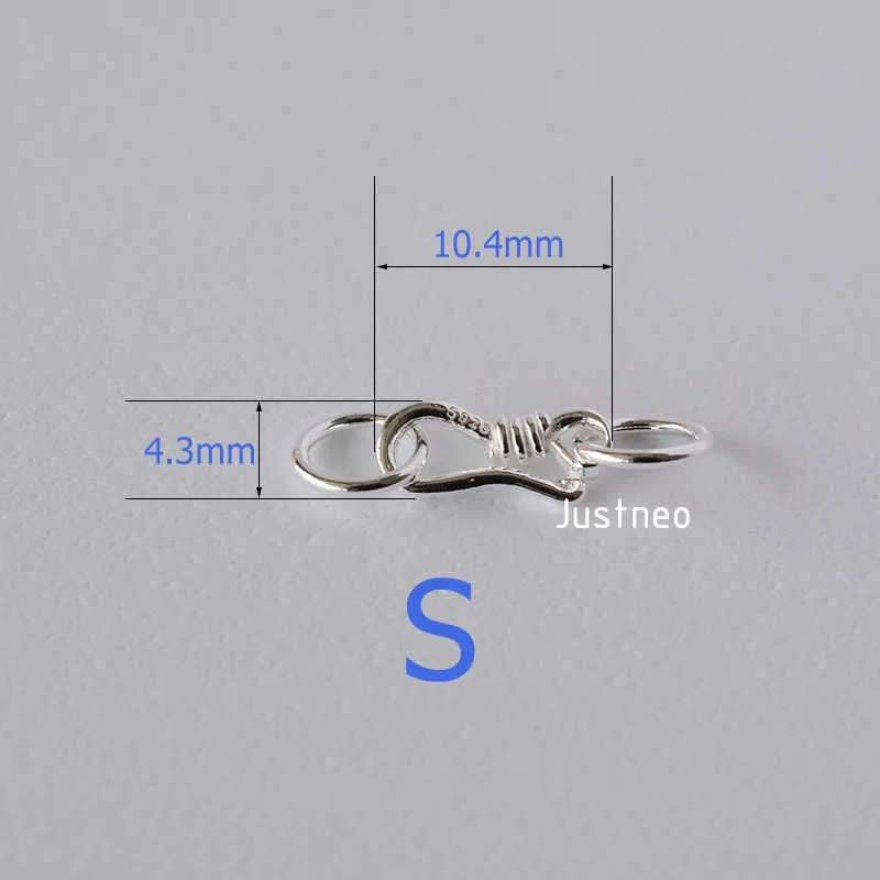 เงินสเตอร์ลิง S Hook & Eye Fis - Lobster Clasp Silver บทวิจารณ์และราคา
