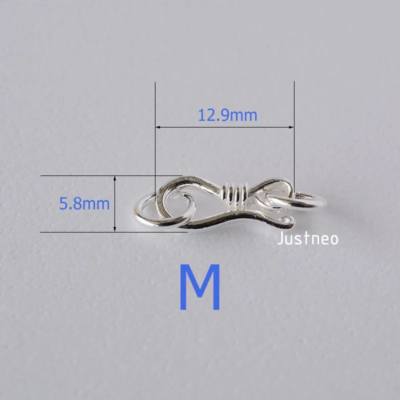 เงินสเตอร์ลิง S Hook & Eye Fis - Lobster Clasp Silver บทวิจารณ์และราคา