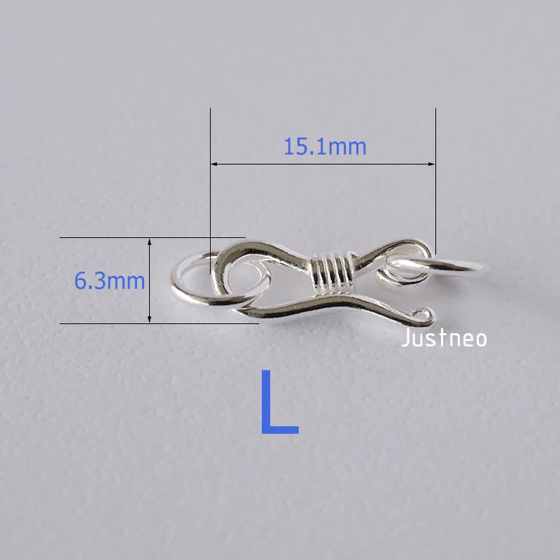 เงินสเตอร์ลิง S Hook & Eye Fis - Lobster Clasp Silver บทวิจารณ์และราคา